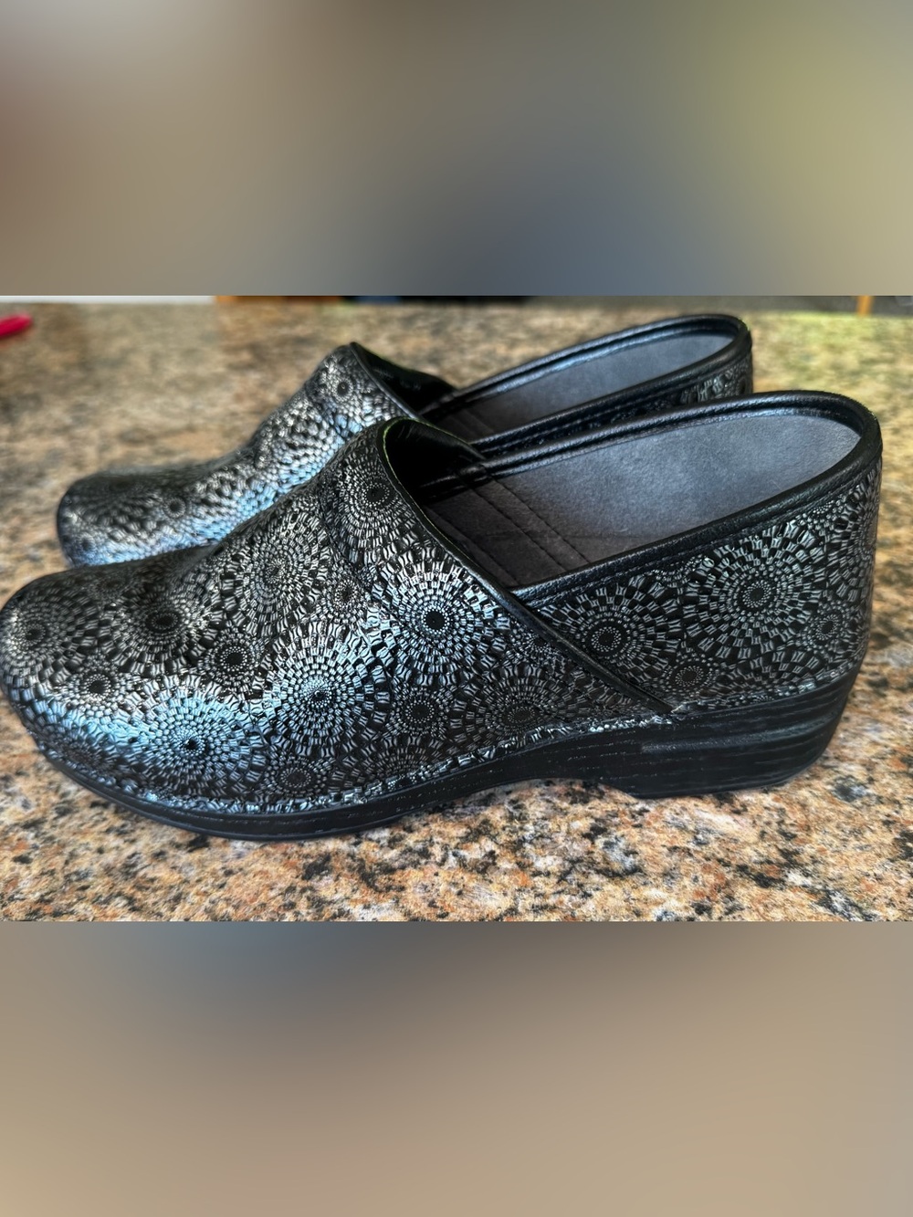Dansko black clogs size 41 slip on professional US Woman’s size 10.5 medallion